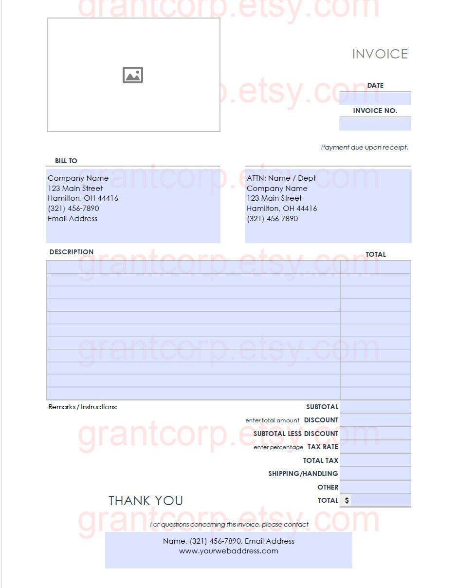 Invoice Template PDF | Fillable & Customizable, Download Now