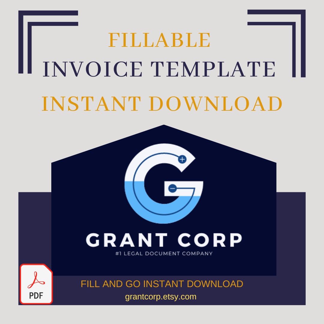 Invoice Template PDF | Fillable & Customizable, Download Now